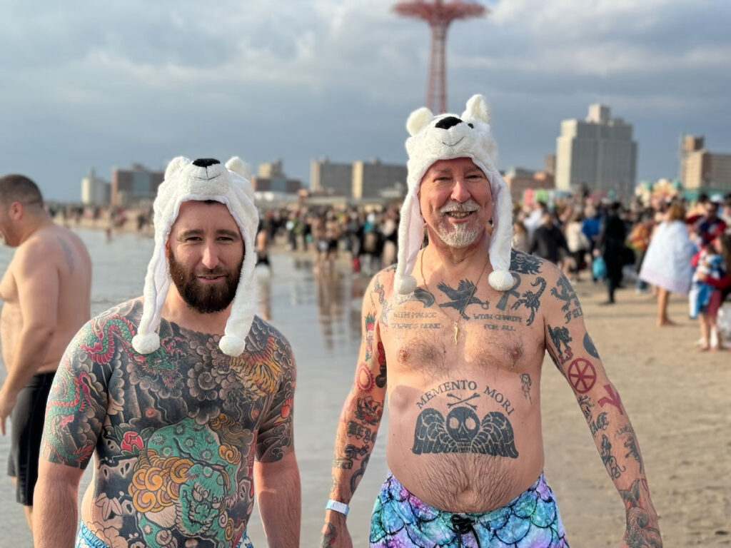 Coney-Island-Polar-Bear-New-Year's-Day-Plunge-2024-Polar-Bear-Hat-Swimmers-by-Dan-Turkewitz